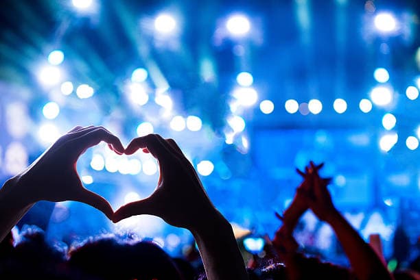 Fan in crowd at a show
